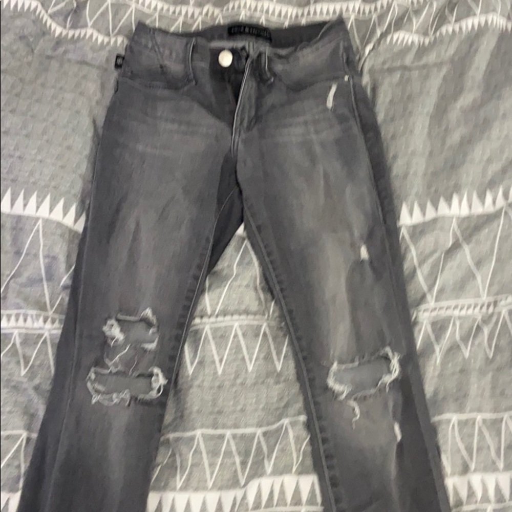 Rock & Republic gray ripped jeans. Size 2